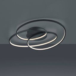 Trio Lighting Gale LED ceiling lamp, 60 cm, matt black