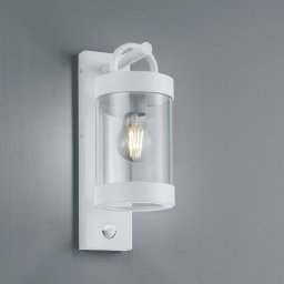 Trio Lighting Sambesi outdoor wall lamp, motion sensor, white