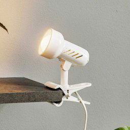 TEMAR LIGHTING KM White clip-on light with cable and plug, E14