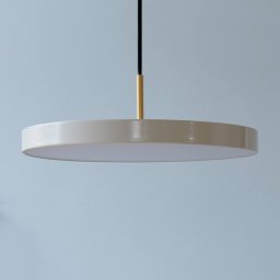 UMAGE LED hanging light Asteria Mini, pearl white/brass, Ø 31 cm