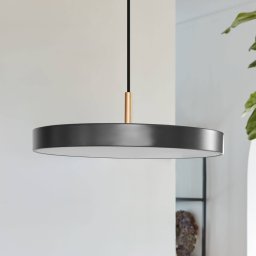 UMAGE LED hanging light Asteria Mini, anthracite/brass Ø 31 cm