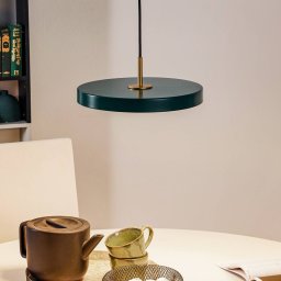 UMAGE LED hanging light Asteria Mini dark green/brass Ø 31 cm