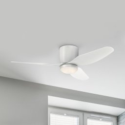 Westinghouse Carla LED ceiling fan, quiet, 117 cm, white