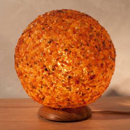 Wagner Life Amber LED table lamp in spherical shape