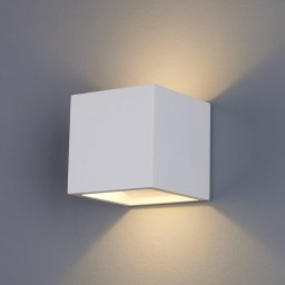 Lindby Cube-shaped LED wall light Marita made of plaster
