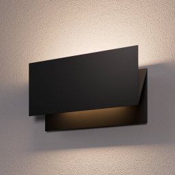 Lucande LED outdoor wall light Meja, black, metal, IP54