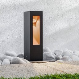 Lucande Jenke LED pedestal light made of aluminium