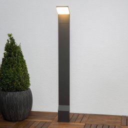 Lucande LED path light Nevio, anthracite, metal, 100 cm