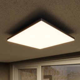 Lucande Square LED ceiling light Henni for outdoors