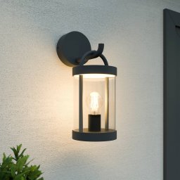 Lucande Cassian outdoor wall light, 30 cm, anthracite, IP54