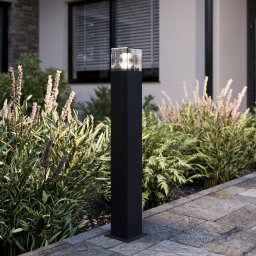 Lucande Keke path light, height 70 cm, anthracite, aluminium