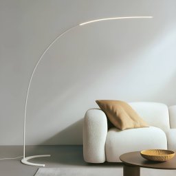 Lindby LED floor lamp Danua, white, metal, height 200cm