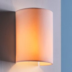 Lindby Annalisa wall light, height 20 cm, white, textile
