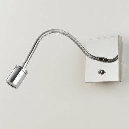 Lindby Berfin chrome-plated wall reading light, LED