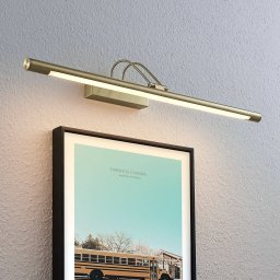 Lindby Mailine LED picture light with switch, brass