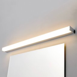 Lindby LED wall lamp Philippa, angular, 89 cm, chrome, IP44