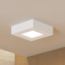 Prios LED ceiling light Alette, white, 12.2 cm, dimmable