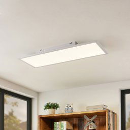 Lindby LED panel Quais, 80 x 30 cm, white, metal, 4,000K