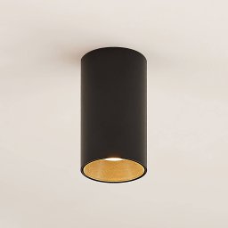 Arcchio Downlight Brinja, black, metal, Ø 6cm, round, GU10