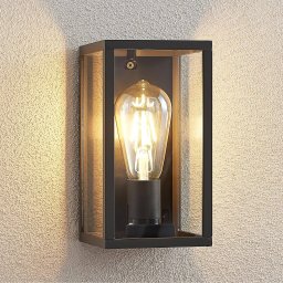 Lindby Filimon outdoor wall lamp, anthracite, 22 cm, IP44, E27