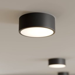 TEMAR LIGHTING Cleo ceiling light, Ø 20 cm, IP20, black, metal, E27