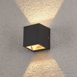 Lucande Maurice outdoor wall light, anthracite, metal, IP54