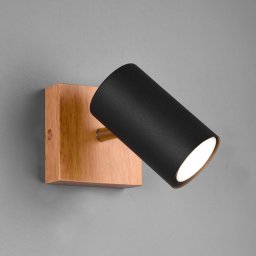 Trio Lighting Marley wall spotlight, matt black