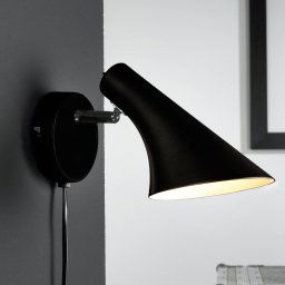 Nordlux Wall lamp Vanila, switch, plug cable, black