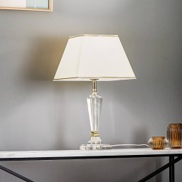 ORION Veronique table lamp, narrow base, cream/gold