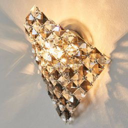 Schuller Valencia Saten crystal wall light, 25 cm