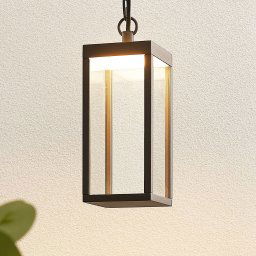 Lucande LED outdoor hanging light Cube, 26 cm