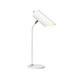 Elstead Quinto table lamp, white/antique brass
