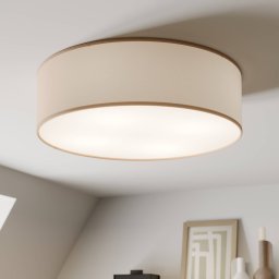 TK Lighting Rondo ceiling light, beige, metal, Ø 45 cm, E27