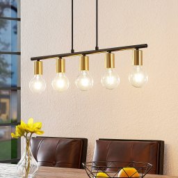 Lindby Peppina dining room hanging light, 5-bulb
