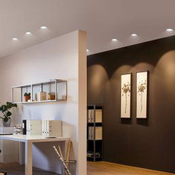 Paulmann Nova recessed spotlight IP65 round swivelling white