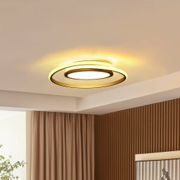 Lucande LED ceiling lamp Noud, 49 cm, silver, aluminium, dimmable