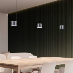 BANKAMP Impulse LED hanging light 3-bulb grey