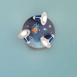 Elobra Rondell Space Mission ceiling light, blue
