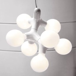 next DNA Triple - 7-bulb pendant light, white