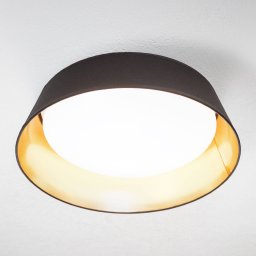 Reality Leuchten In black and gold - round Ponts LED ceiling lamp
