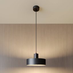 SIGMA Rif pendant light in metal, black, Ø 25 cm