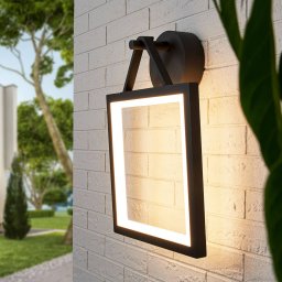 Lucande Frame-shaped LED outdoor wall lamp Mirco