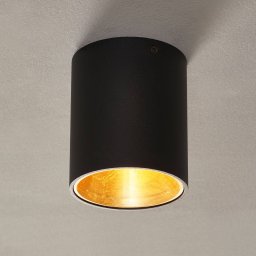 EGLO Polasso LED ceiling lamp round, black and gold