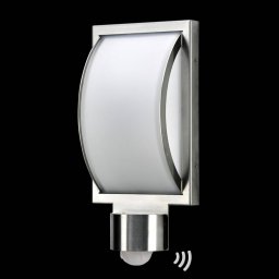 Albert Leuchten Curvo stainless steel outdoor wall light with sensor