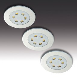 Hera LED recessed light R 55 in set of three