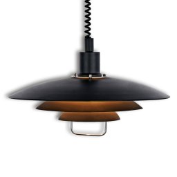 Markslöjd Black Kirkenes hanging light, height-adjustable