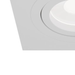 Maytoni Atom recessed spotlight, GU10, white angular frame