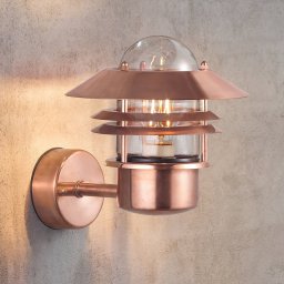 Nordlux Blokhus outdoor wall lamp in copper
