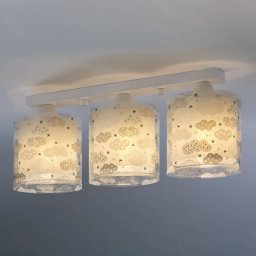 Dalber Clouds ceiling lamp for children's room 3-bulb grey