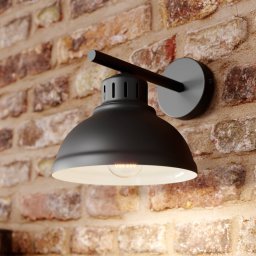 Luminex Sven wall light, black, metal, 1-bulb